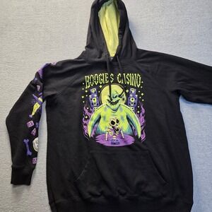 Disney Nightmare Before Christmas Oogie Boogie Casino Hoodie Black Size L